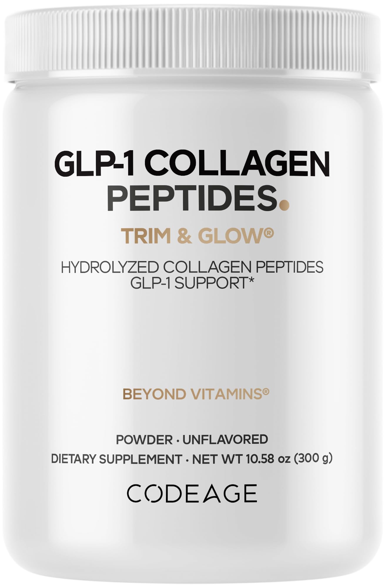 Codeage GLP-1 Collagen Powder Supplement 10.58 Oz