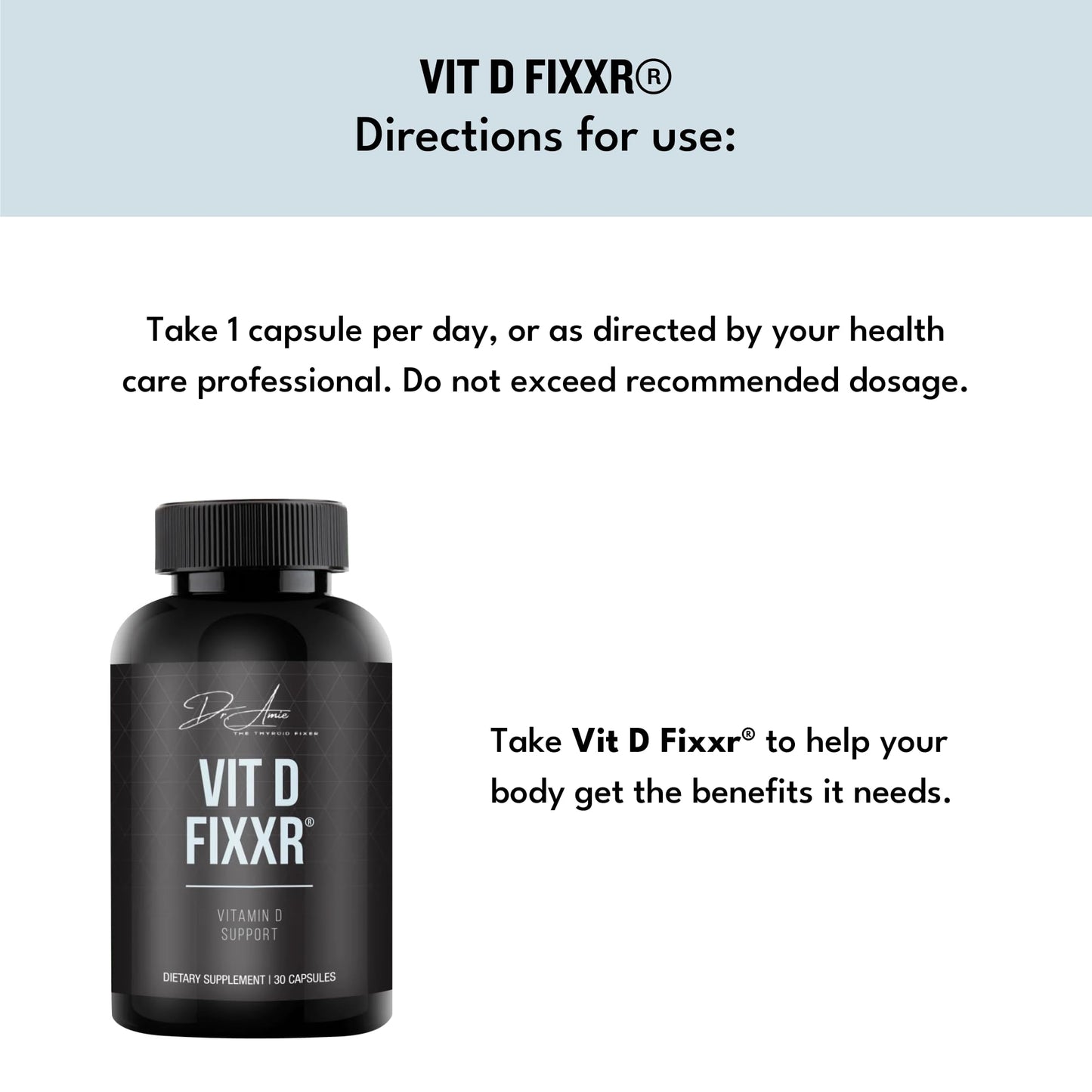 Fixxr VIT D by Dr. Amie Capsule, 30 Capsules