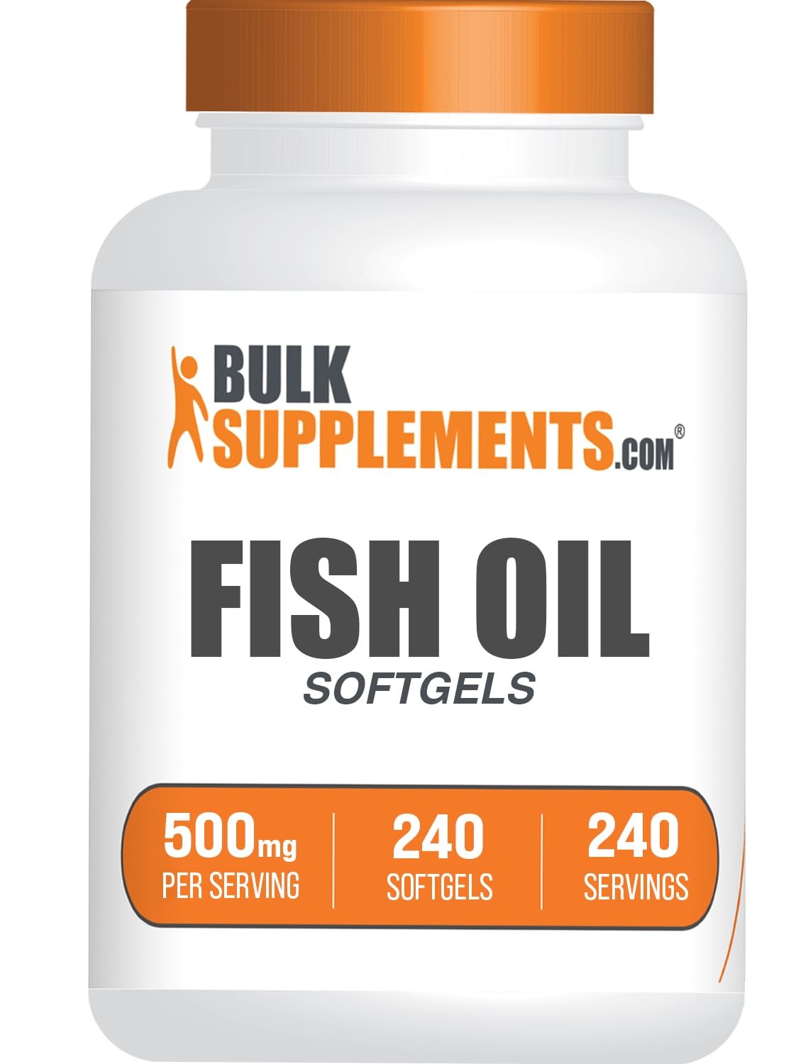 BulkSupplements Fish Oil 500mg Softgels 240 Count