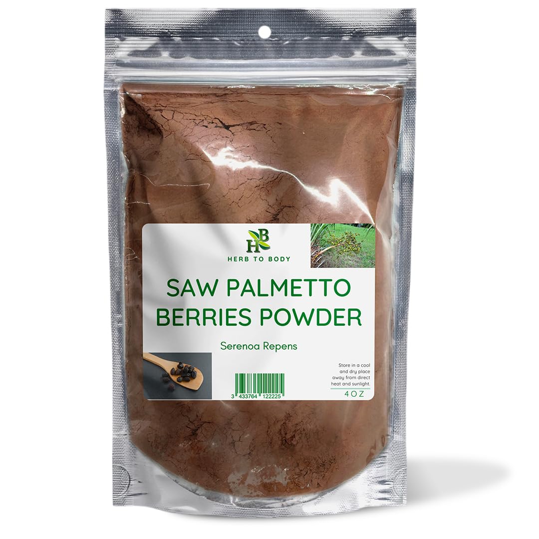 Herb To Body Saw Palmetto Berries Powder, 4 oz