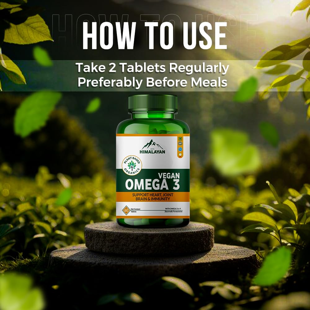 Divya Himalayan Vegan Omega-3-6-9 with DHA & EPA, 60 Tablets