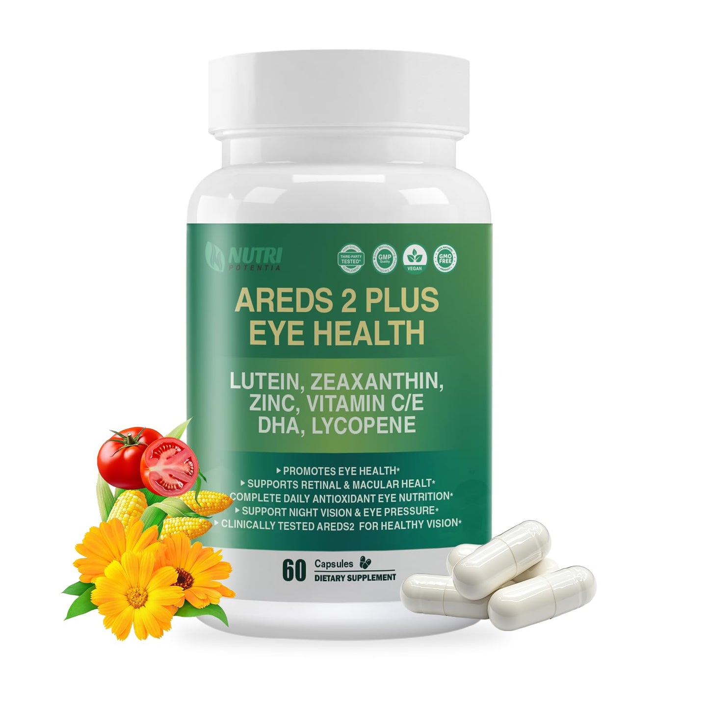 NUTRI POTENTIA AREDS 2 Plus Eye Vitamin Supplement Capsules 60 Count