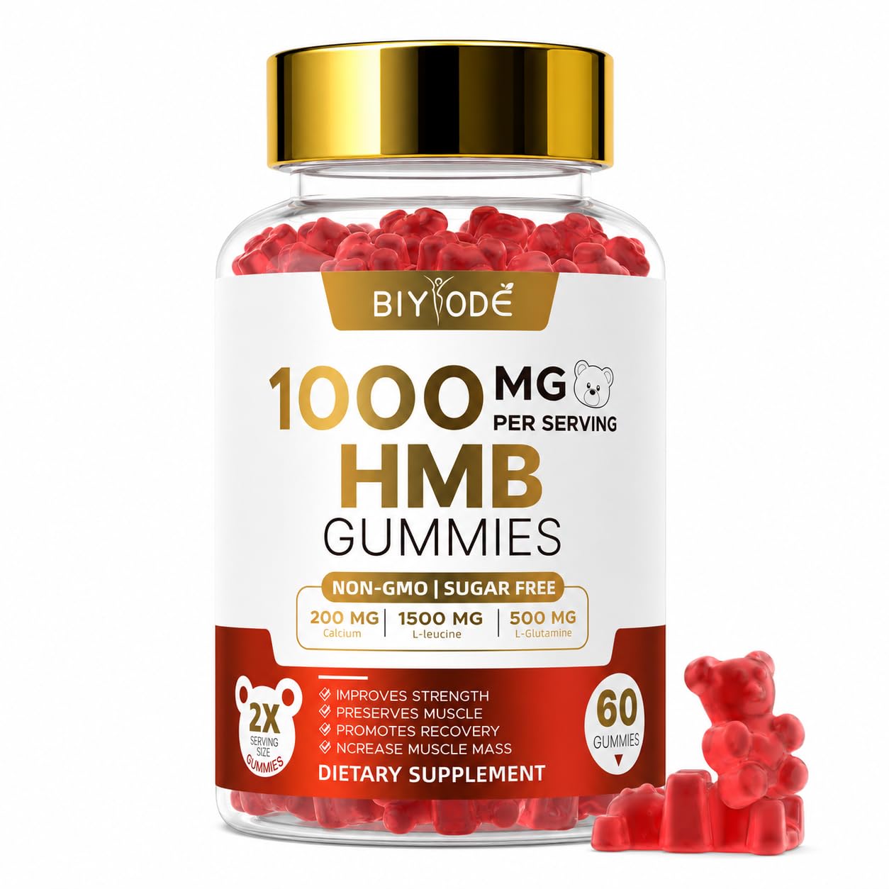 BIYODE HMB Gummies for Women, 60 Gummies
