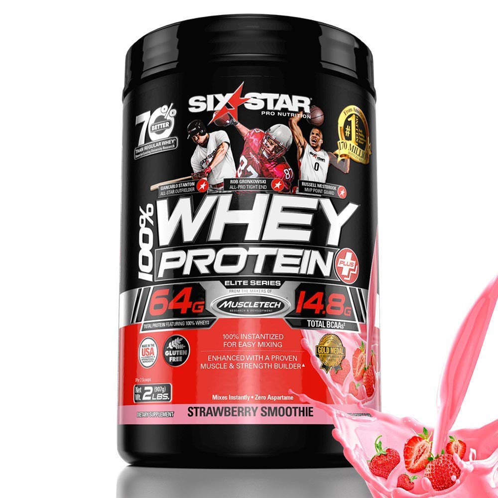 Six Star Whey Protein Plus Powder Strawberry, 32 Servings
