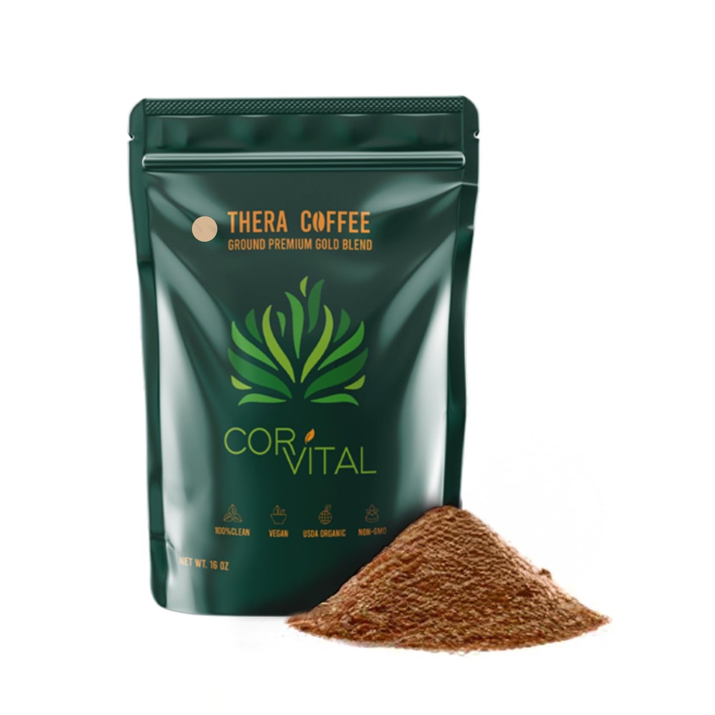 Cor-Vital Medium Roast Organic Coffee Enema Powder 16 oz