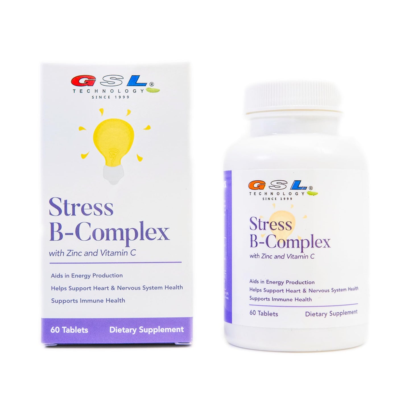 GSL Technology Vitamin B-Complex Tablets, 60 Count