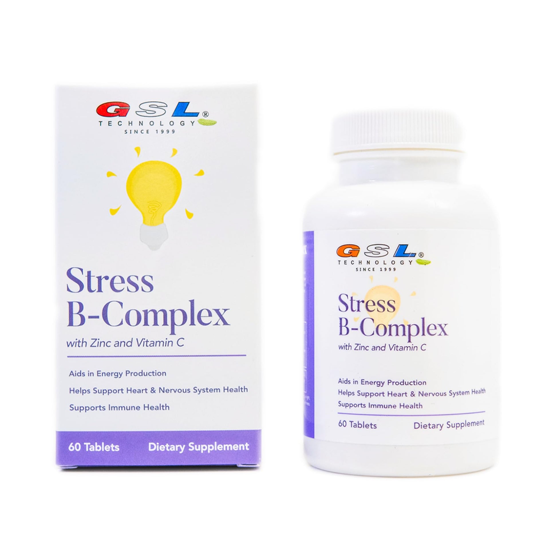 GSL Technology Vitamin B-Complex Tablets, 60 Count