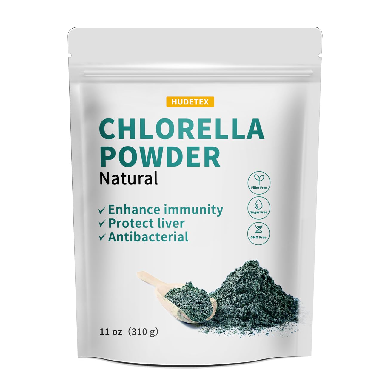 Hudetex Chlorella Powder Natural 10.98 Ounce