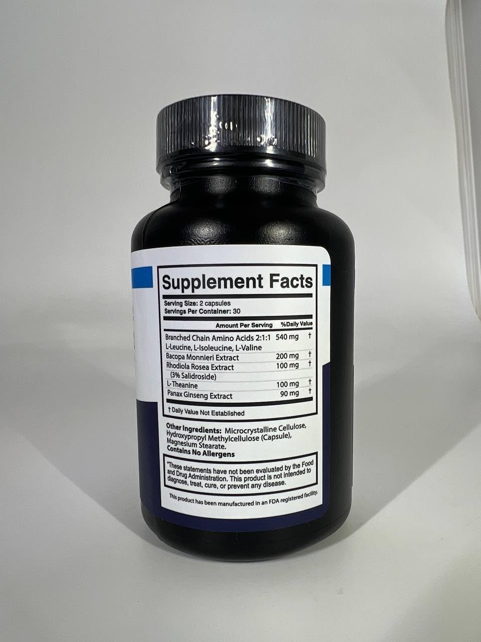 Nature’s NutriWave Braincept - Bacopa, Rhodiola & Panax Ginseng Capsules 120