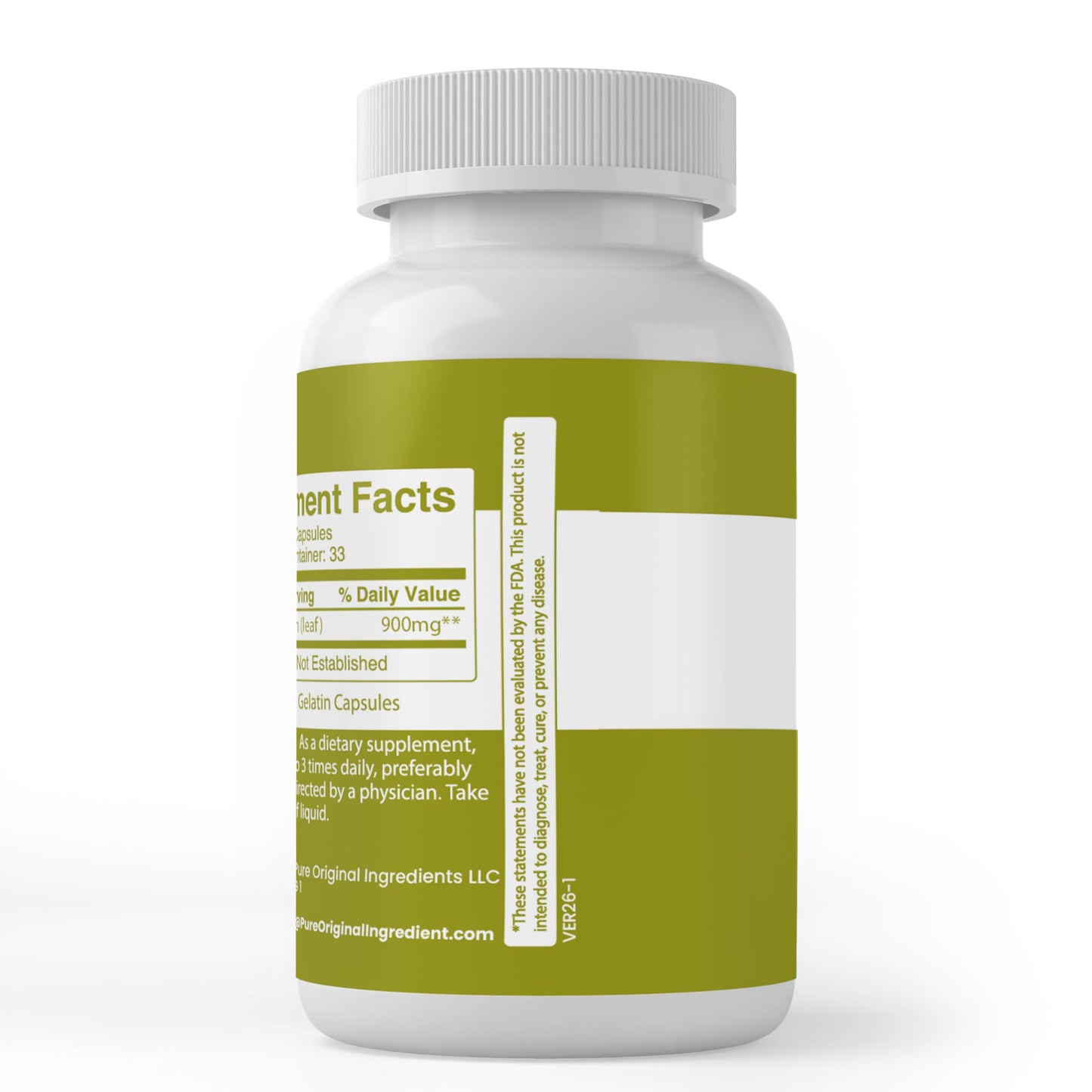 Pure Original Ingredients Wheat Grass Capsule 100 Capsules