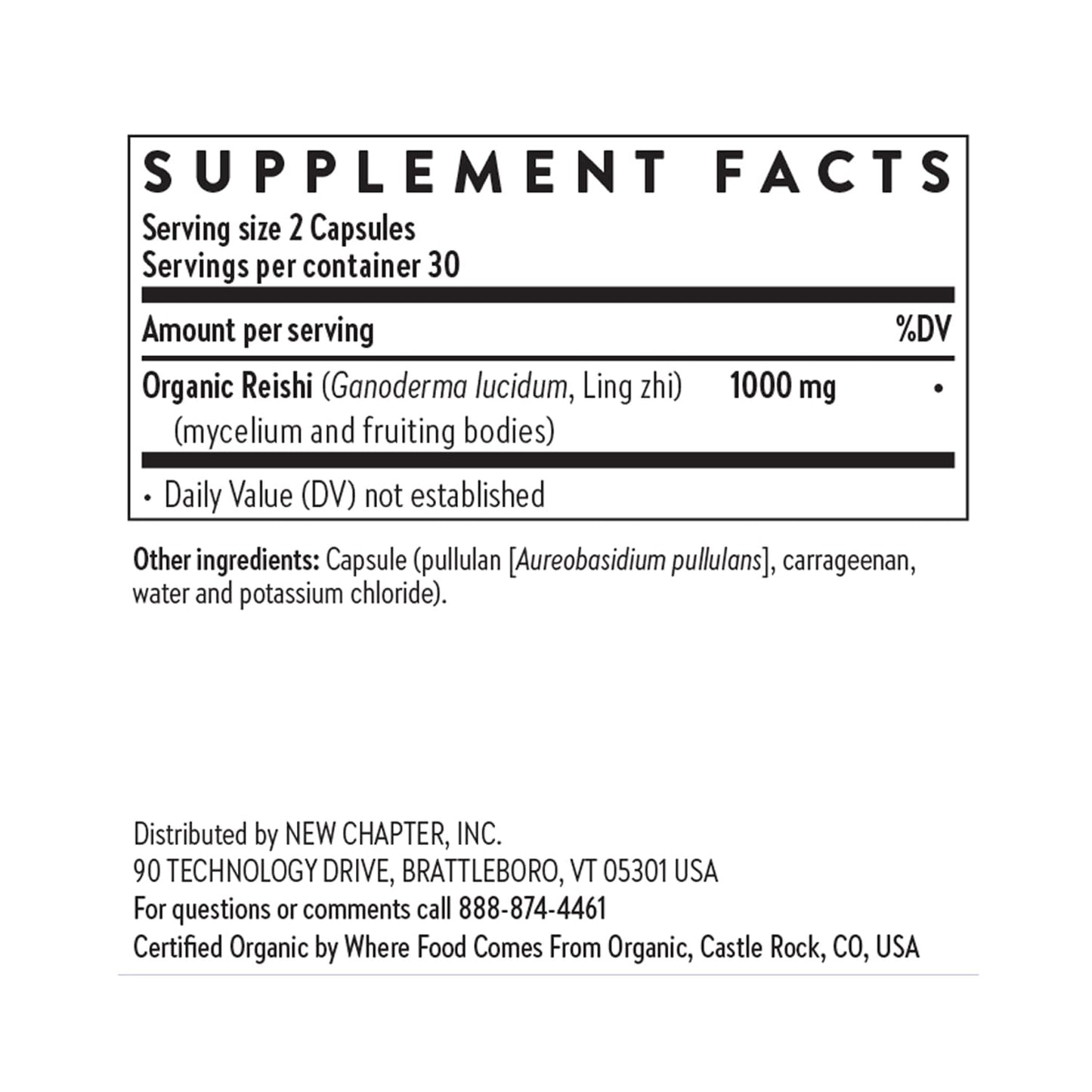 New Chapter Superfood Reishi Mushroom Capsules, 60 Count