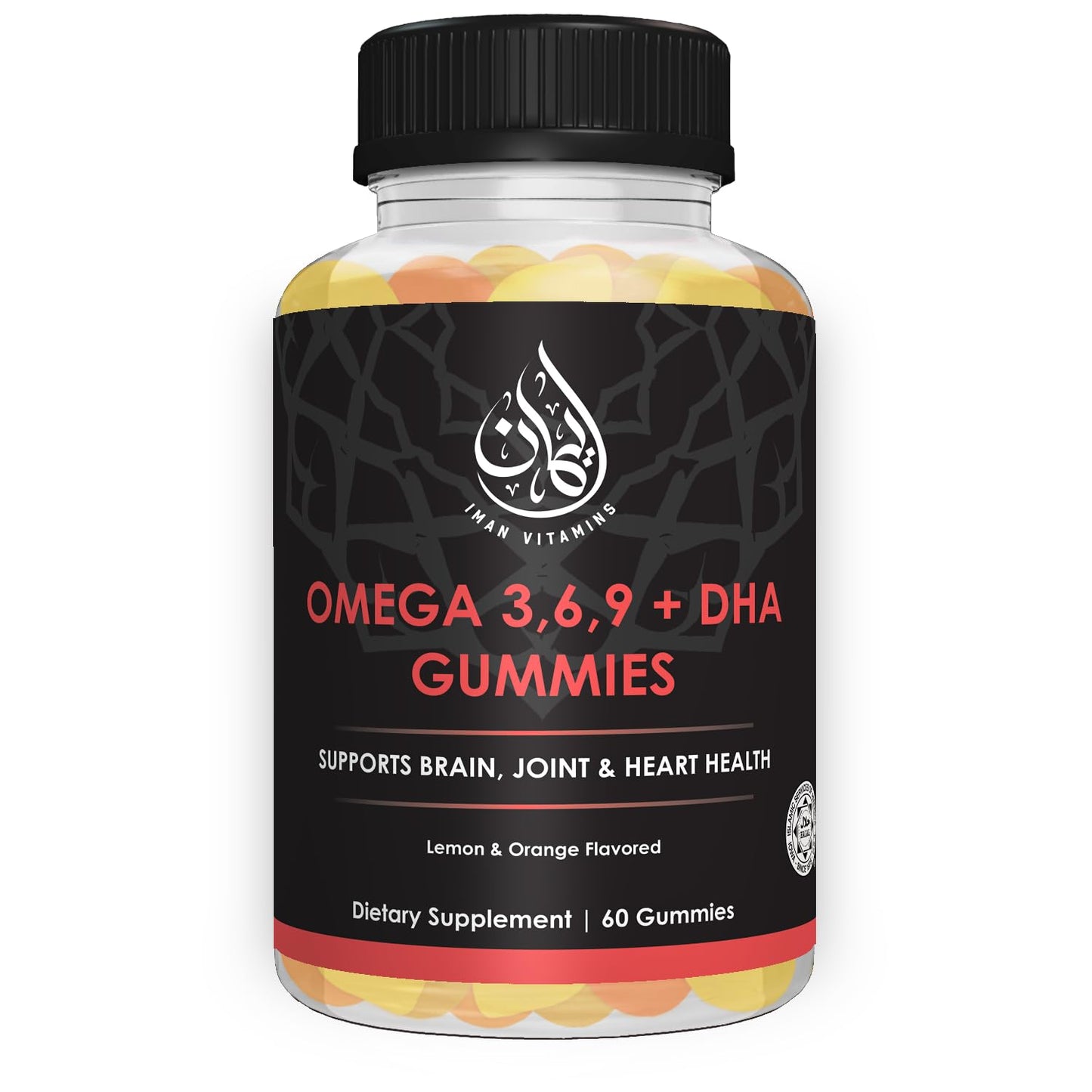 Iman Vitamins Omega 3 6 9 + DHA Gummies, 60 Count