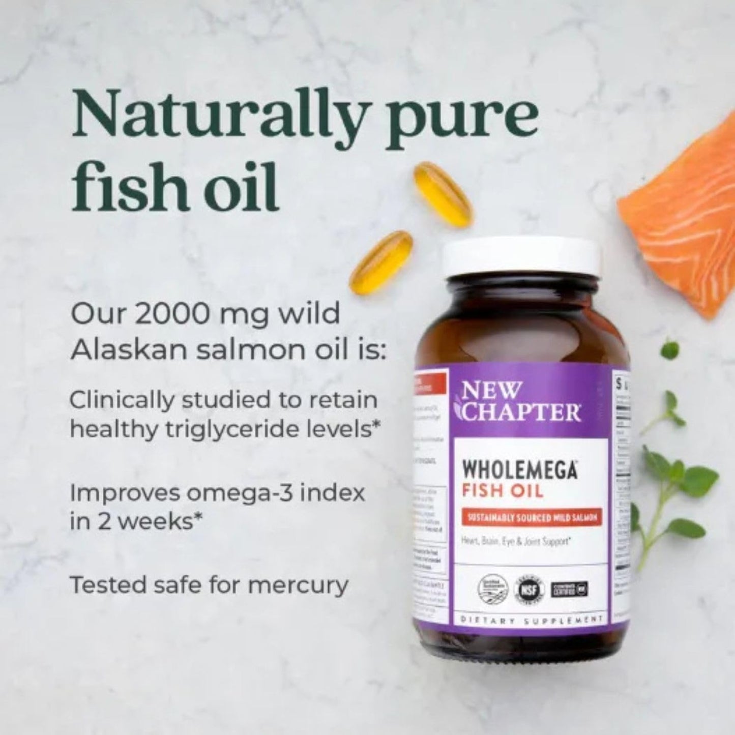 New Chapter Wholemega Whole Fish Oil Softgel 120