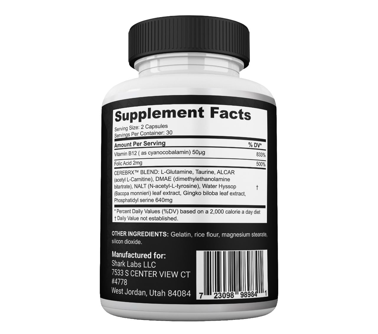 Shark Labs Cognitive Capsules 60 Capsules