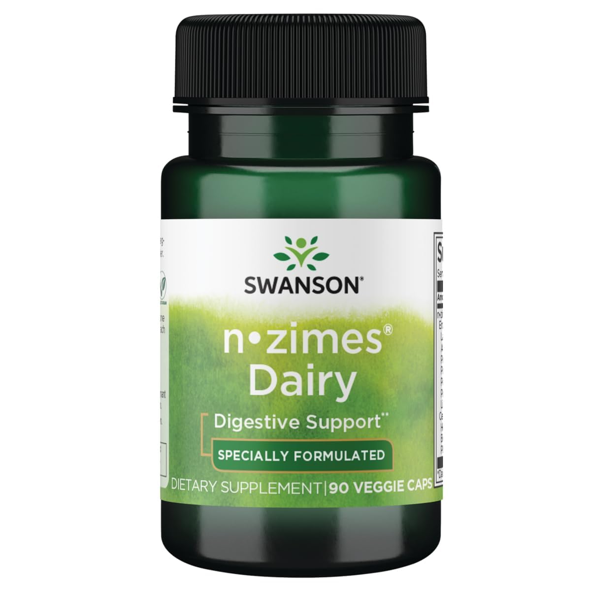 Swanson N-Zimes Dairy Digestion Enzyme 90 Veg Capsules