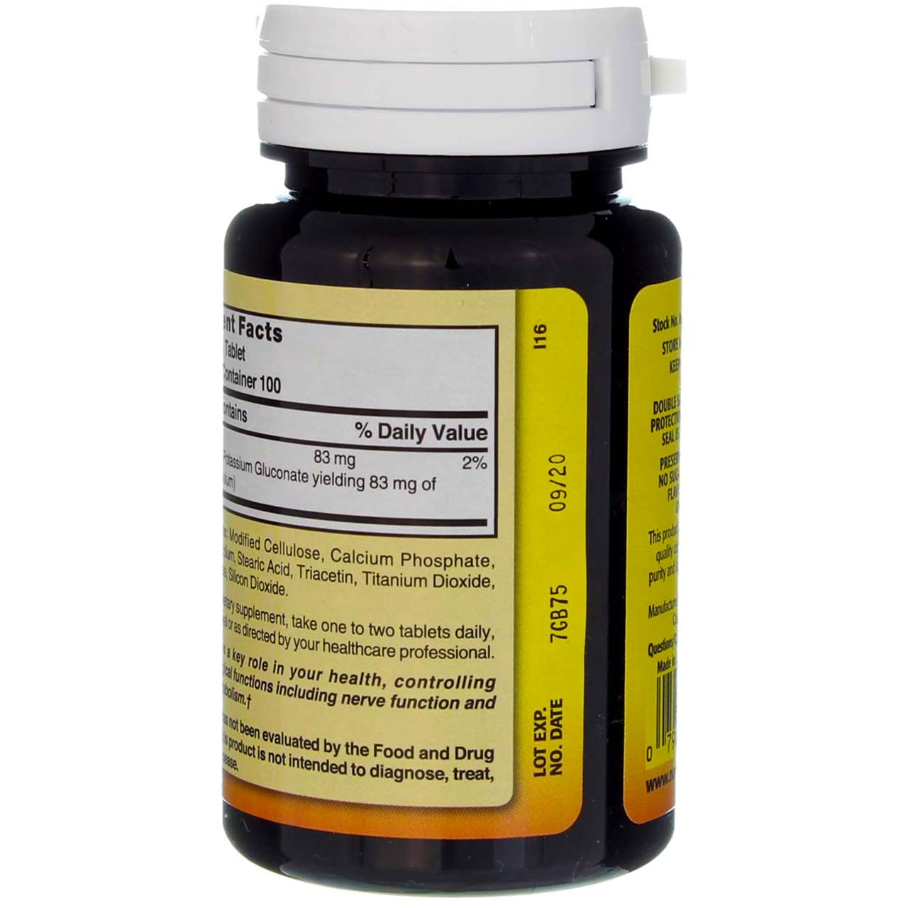 Nature's Blend Potassium Gluconate 500 mg Tablets, 100 Count