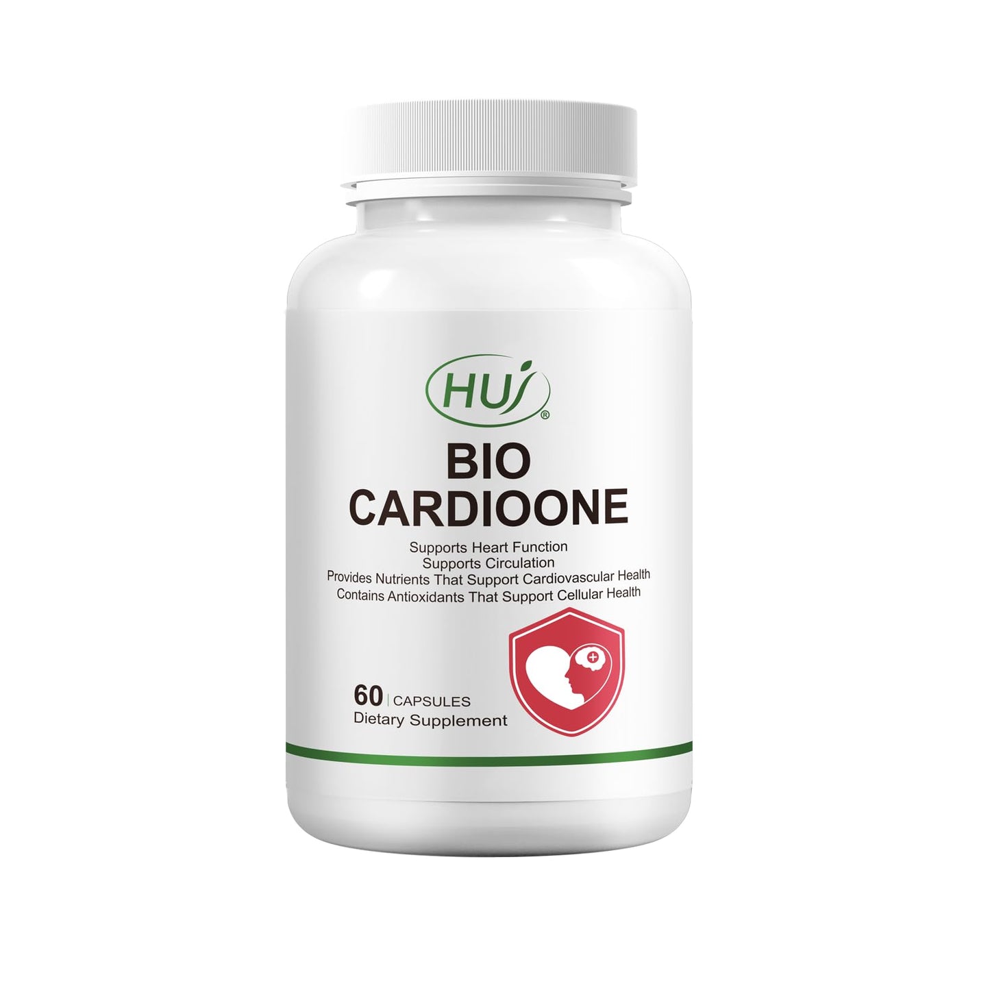 HUJ BIO CARDIOONE - 14 in 1 Formula with Nattokinase, L-Arginine, L-Citrulline & Black Garlic Extract - Vascular Health, Circulation and Blood Flow Support 60 Capsules