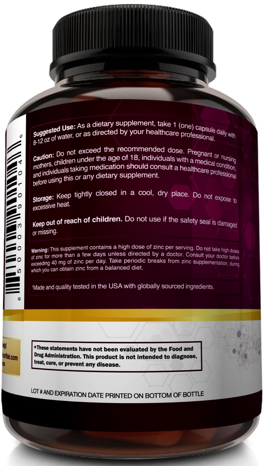 NutriFlair Zinc Picolinate 100mg Capsule 120 Count