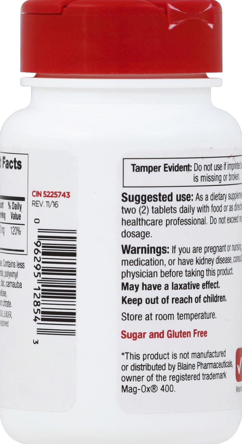 Leader Magnesium Oxide 400mg Tablet 120 Count