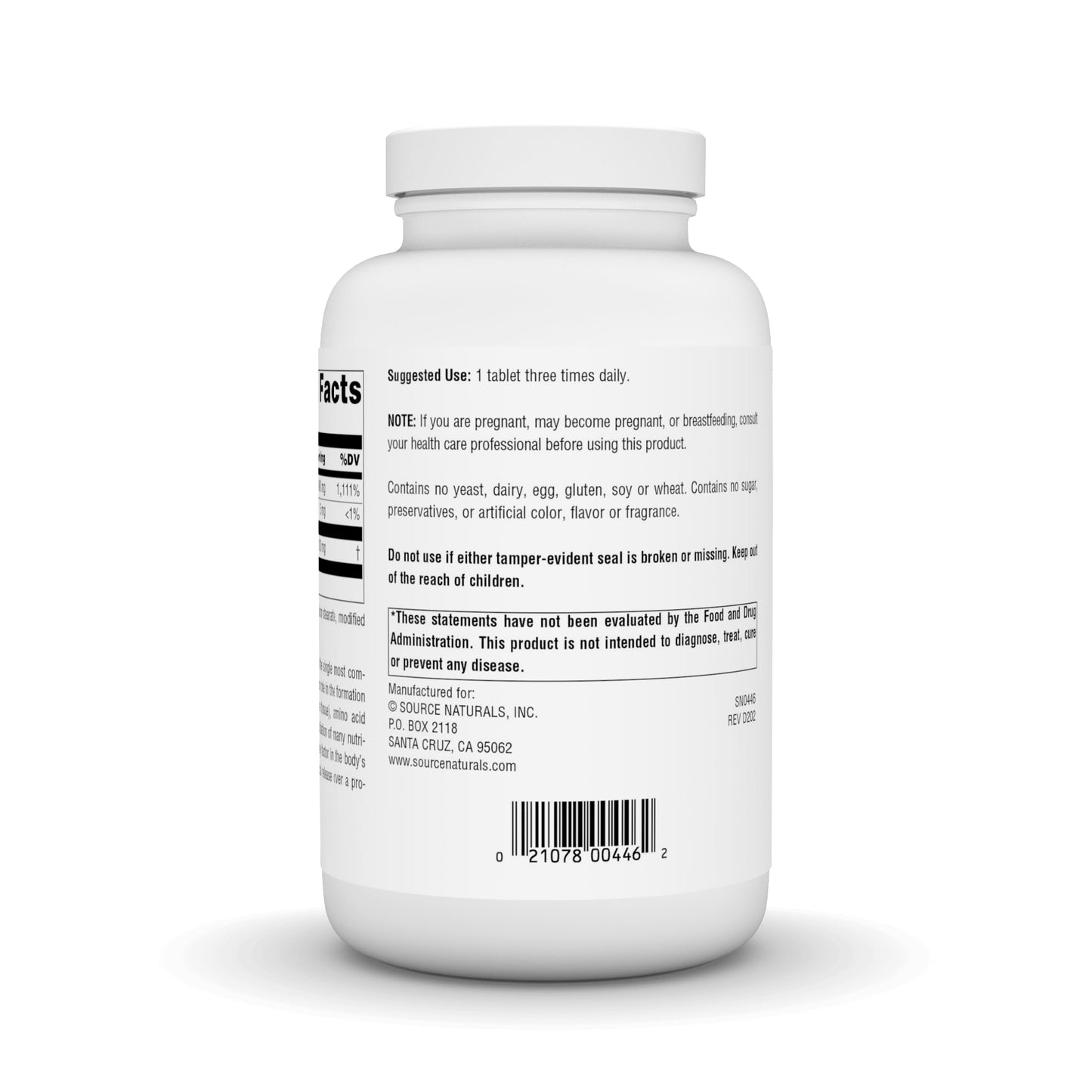Source Naturals C-1000 with Rose Hips 1000 mg Time Release Tablets, 250 Tablets