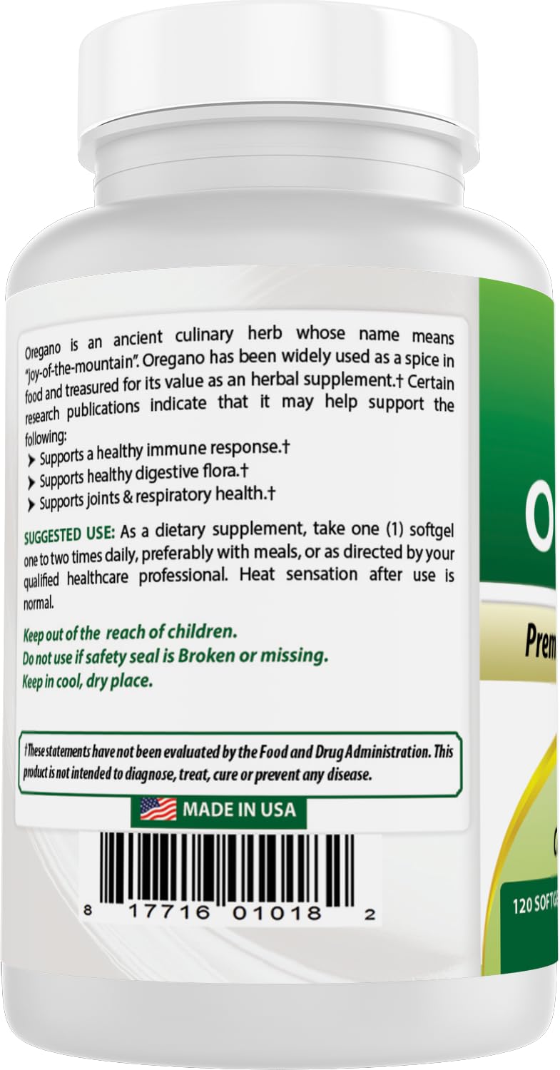Best Naturals Oregano Oil 250 Mg Softgels 120 Count
