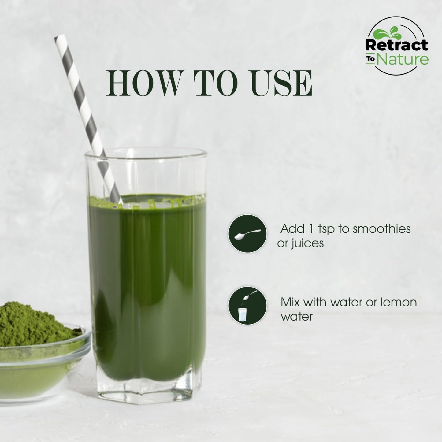RETRACT TO NATURE Spirulina Powder 16 oz