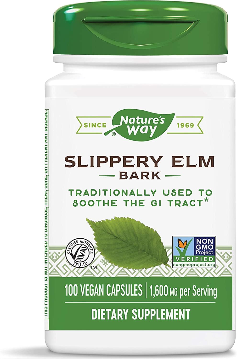 Nature's Way Slippery Elm Bark Capsules, 300 Capsules