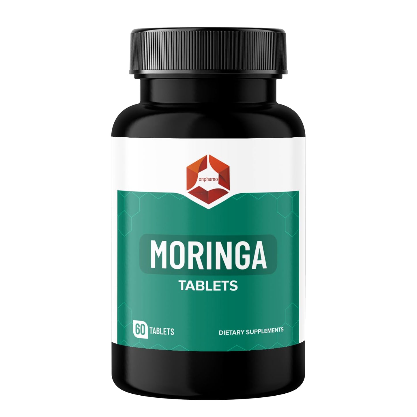 Onpharno Moringa Tablets 1000mg Organic Moringa Oleifera Leaf Powder Natural Herbal Supplement Vegan Non-GMO 60 Tablets