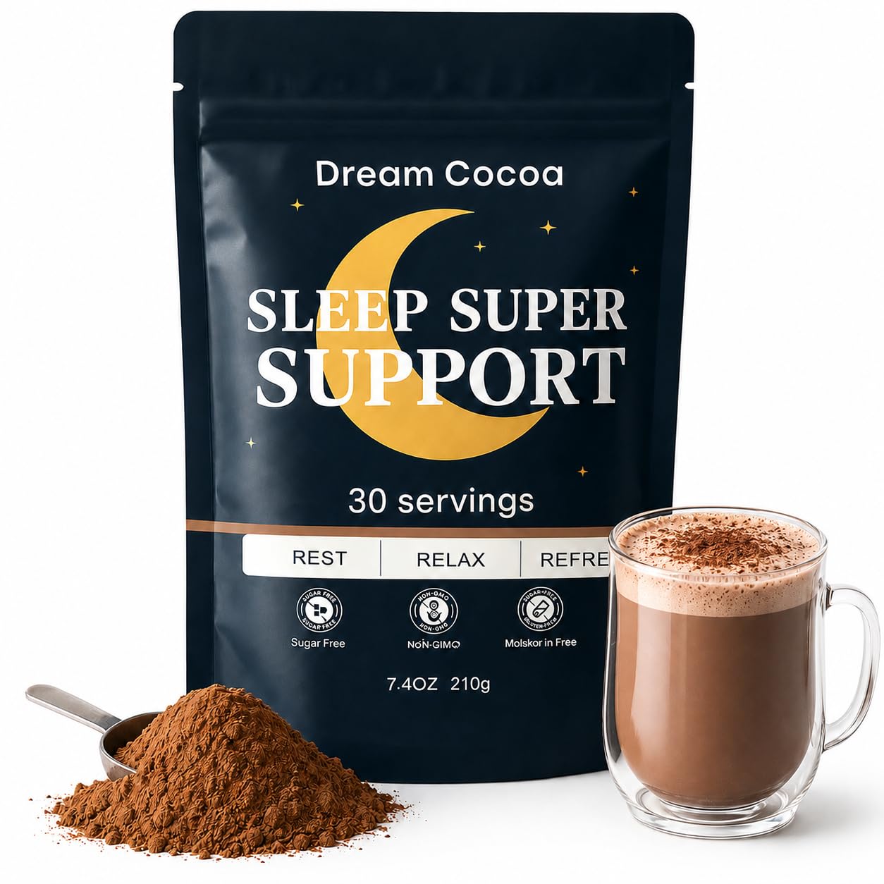 Dream Cocoa Magnesium Hot Cocoa Powder 7.4 oz