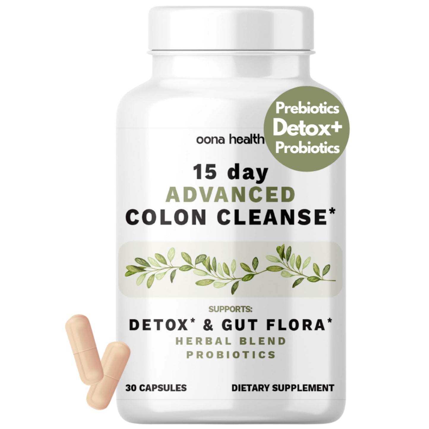 Oona Health 15 Day Advanced Colon Cleanse Capsules 30