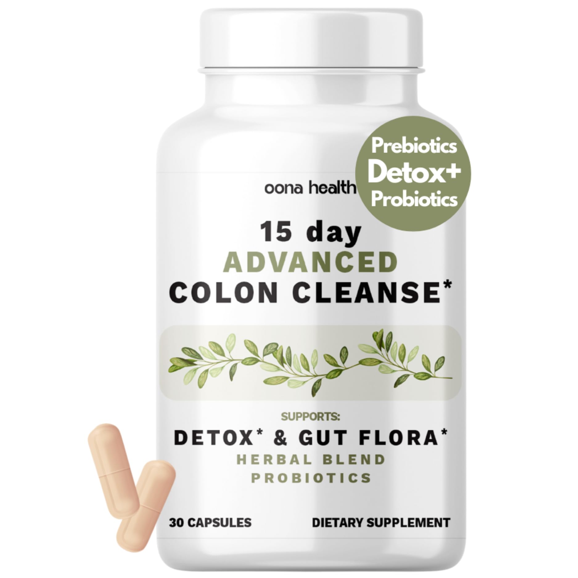 Oona Health 15 Day Advanced Colon Cleanse Capsules 30