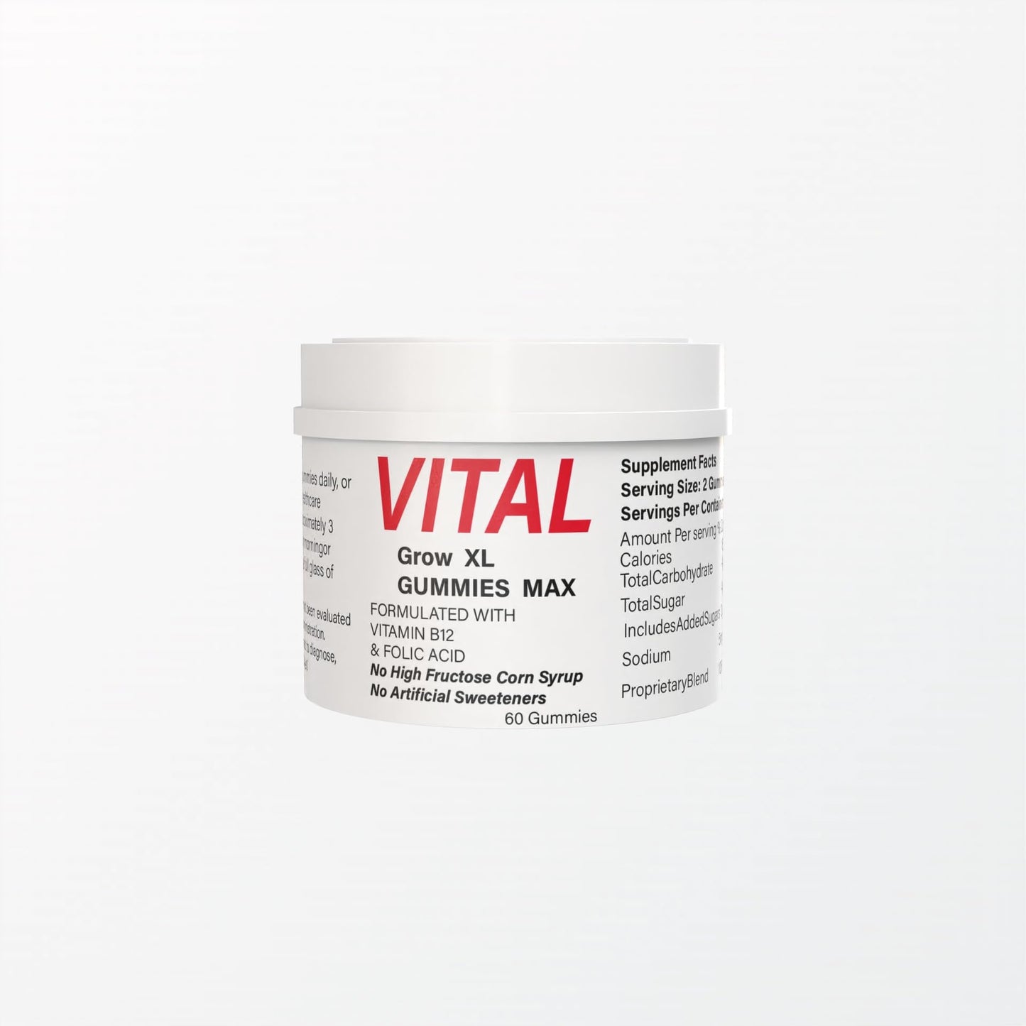 LOCRED Vital Grow XL Performance Gummies for Men, 60 Count