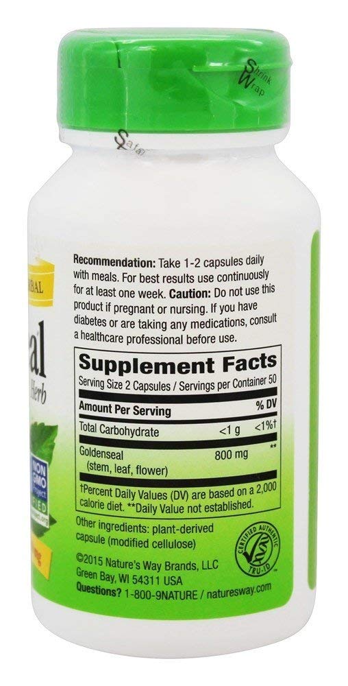 Nature's Way Goldenseal Herb Capsules, 100
