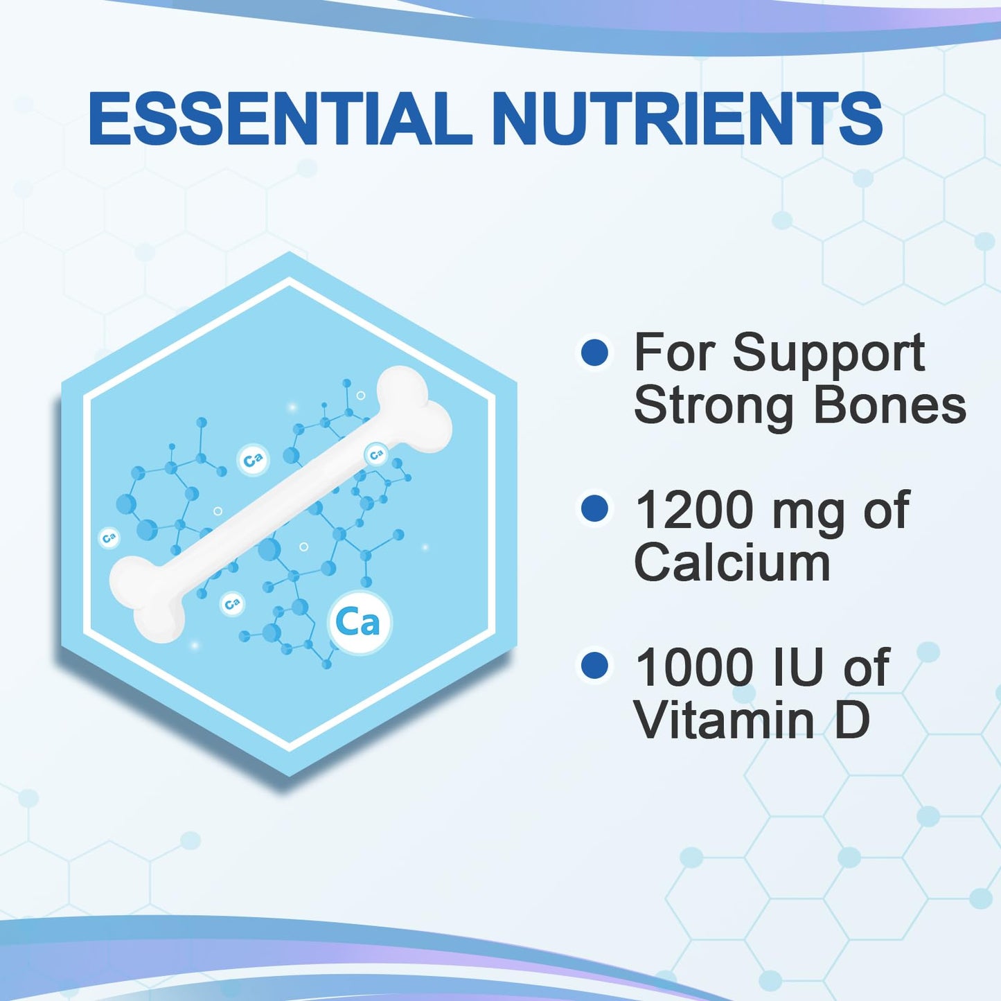 Mellk Calcium-Supplement Vitamin-D3 1200-mg Magnesium-Mini Tablets 186