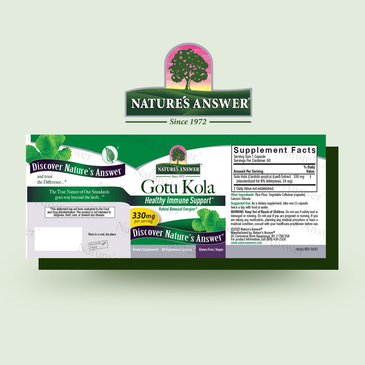 Nature's Answer Gotu Kola Capsule 60 Count