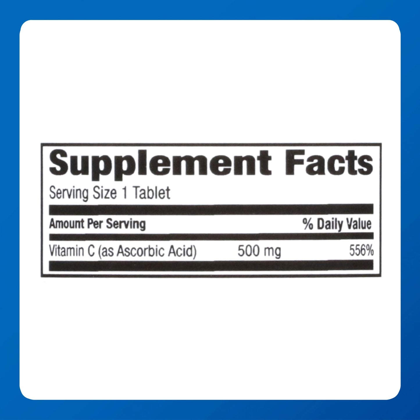 MAJOR Vitamin C-500 mg Ascorbic Acid Tablets, 100 Tablets