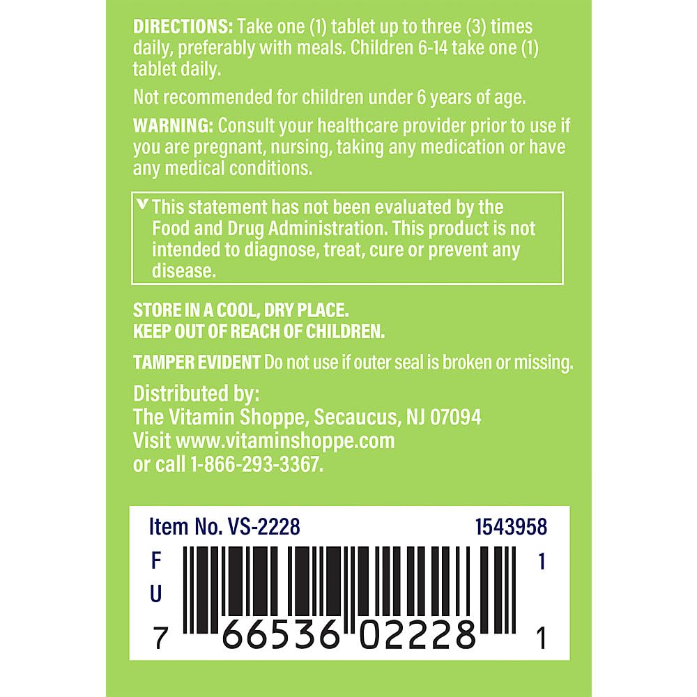 The Vitamin Shoppe Grapefruit Seed Extract 125mg Tablets, 100 Count