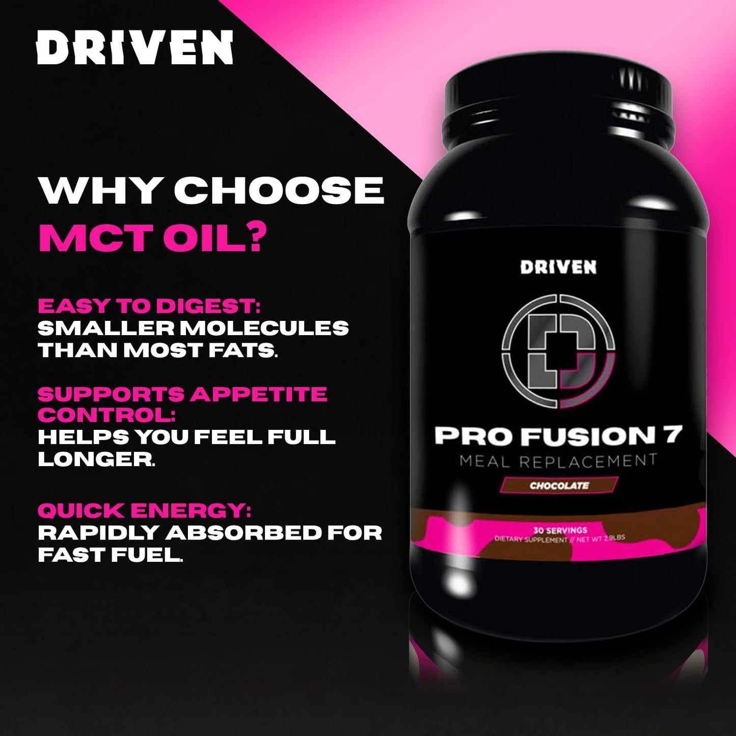 Driven Nutrition ProFusion7 Meal Replacement Powder 46.4 Ounces