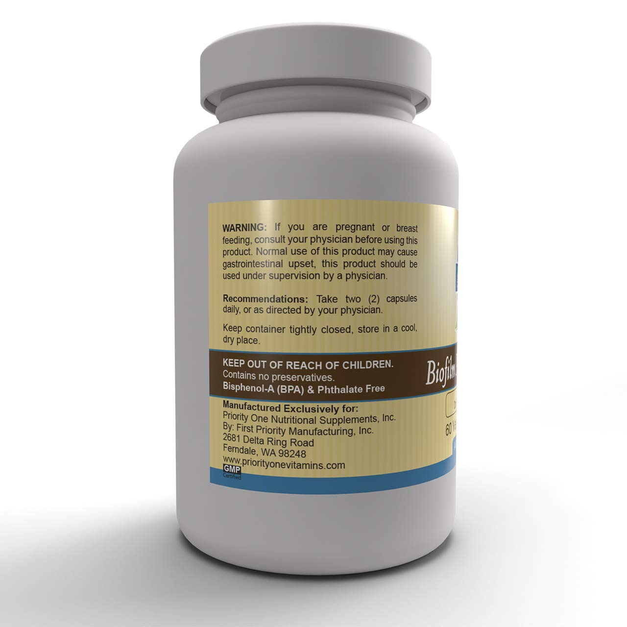 Priority One Biofilm Phase-2 Advanced Capsule, 60 Capsules