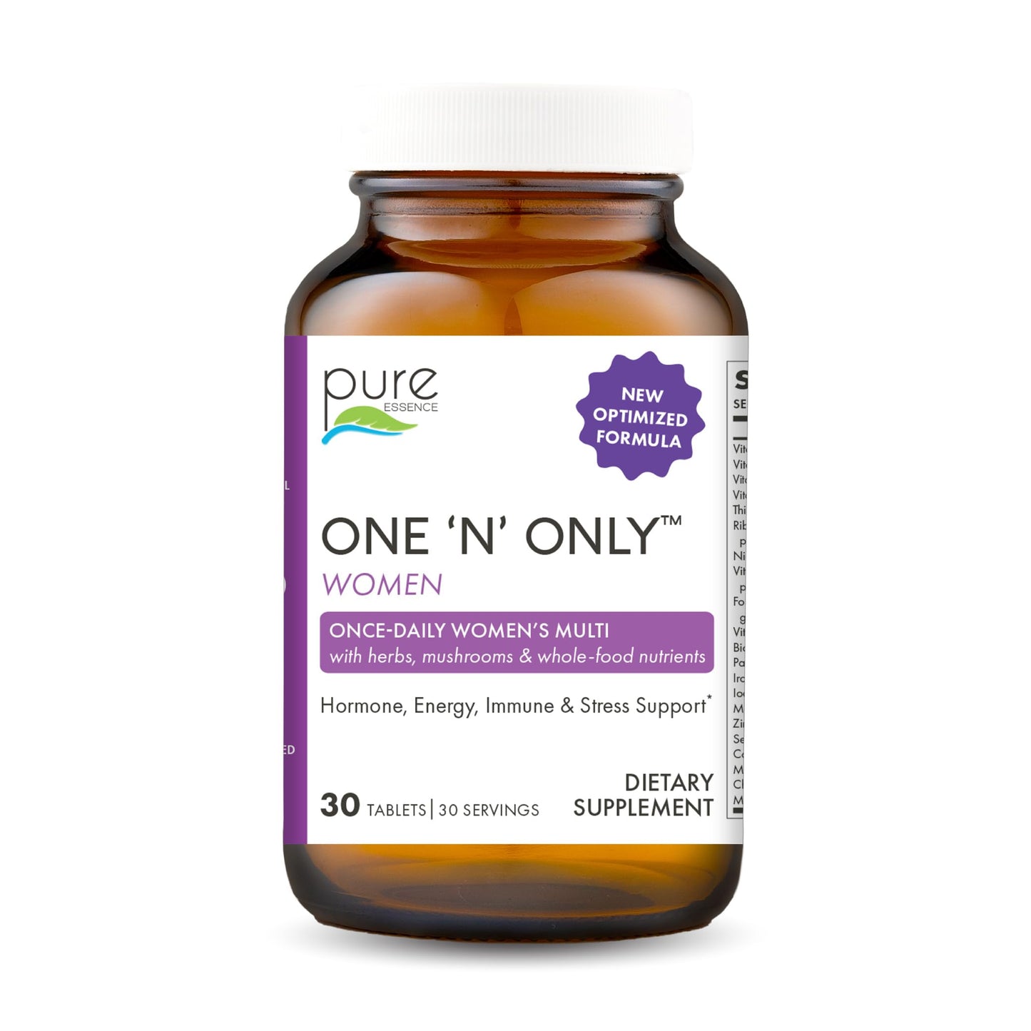 PURE ESSENCE LABS One N Only Multivitamin for Women Tablets, 30 Count