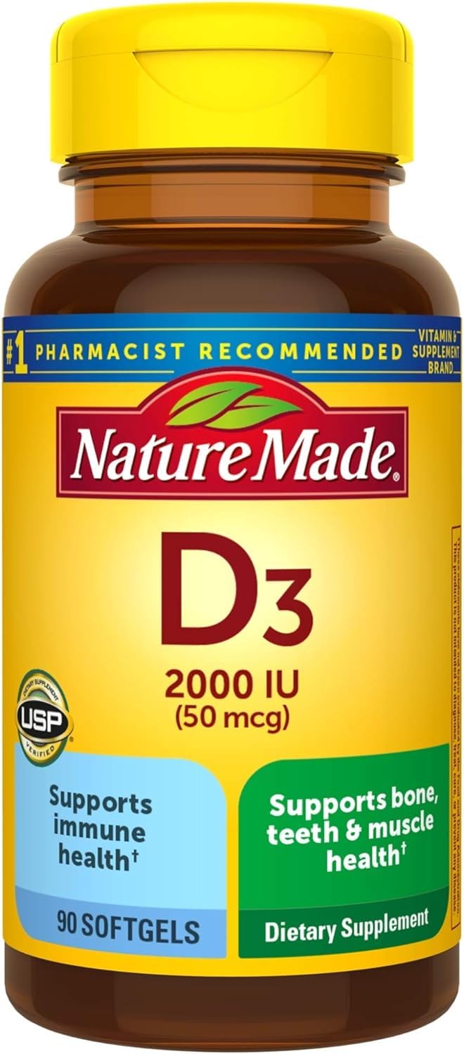 Nature Made Vitamin D3 Softgels, 90 Count