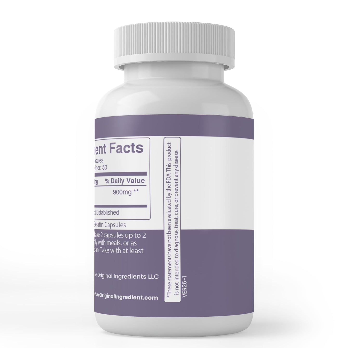 Pure Original Ingredients Acai Berry Extract 100 Capsules