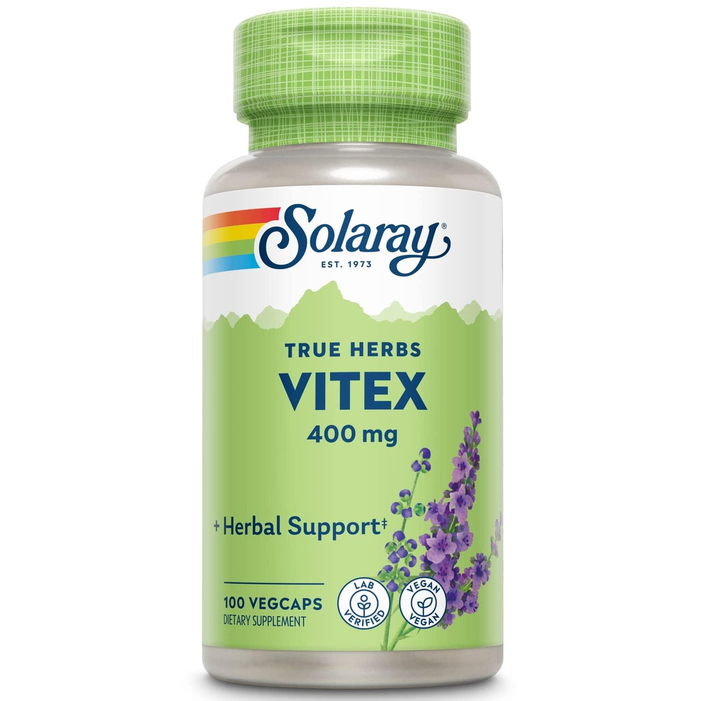 SOLARAY Vitex Chasteberry 400mg Capsules, 100 Count