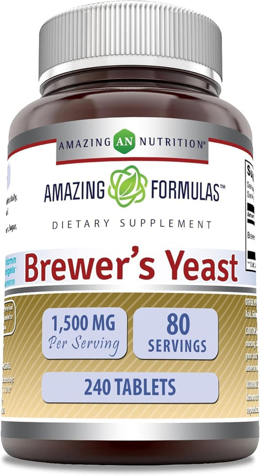 Amazing Nutrition Brewers Yeast Tablet 500mg, 1 Count
