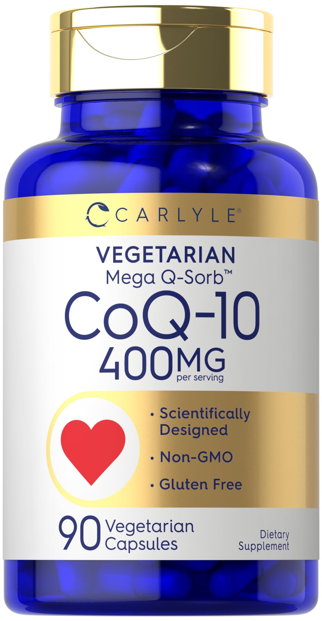 Carlyle CoQ10 400mg with Black Pepper Extract Capsules, 90 Count