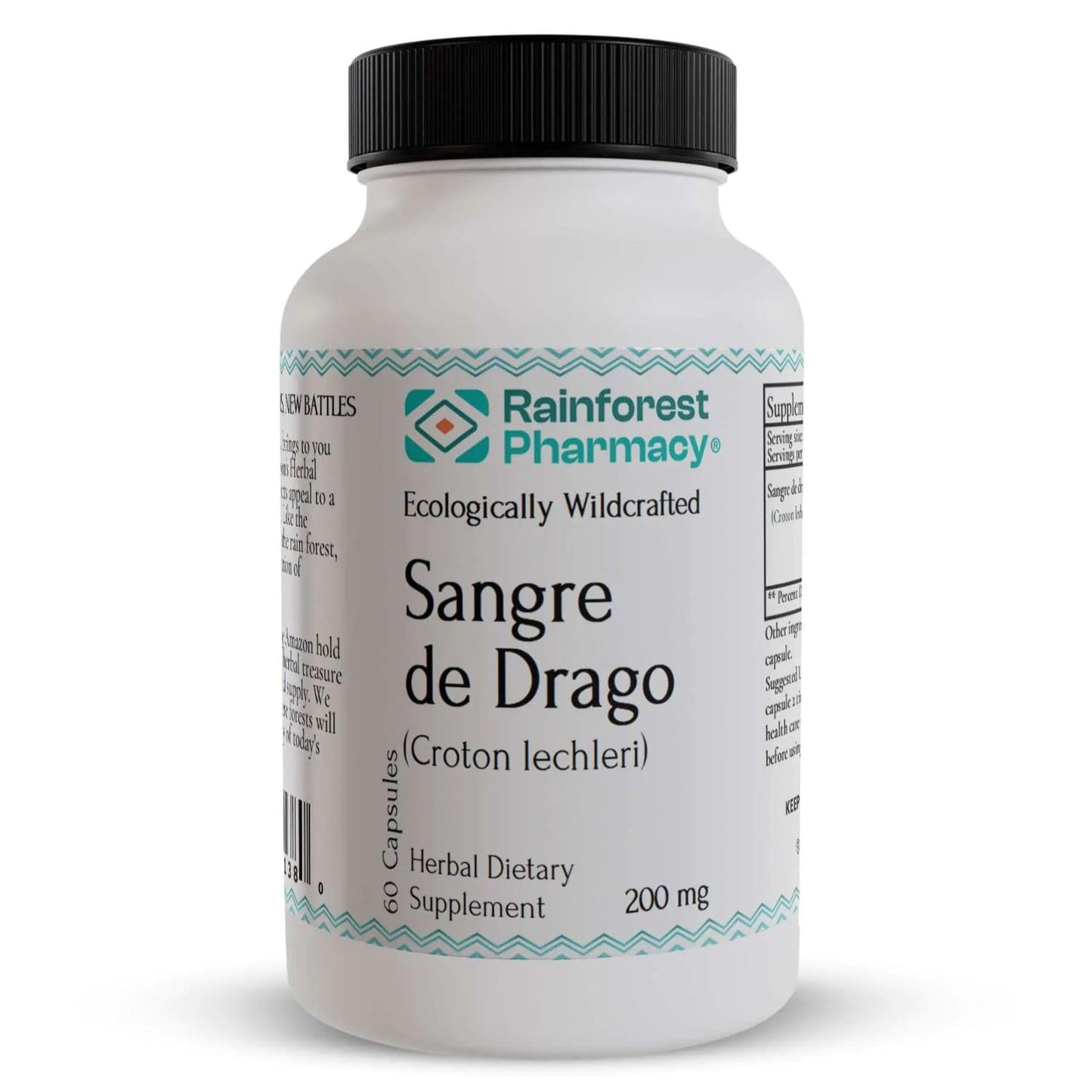 Rainforest Pharmacy Sangre de Drago Dragon's Blood 200 mg 60 Capsules