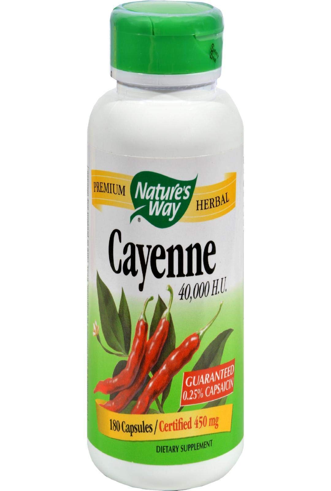 Nature's Way Cayenne 450mg, 180 Capsules