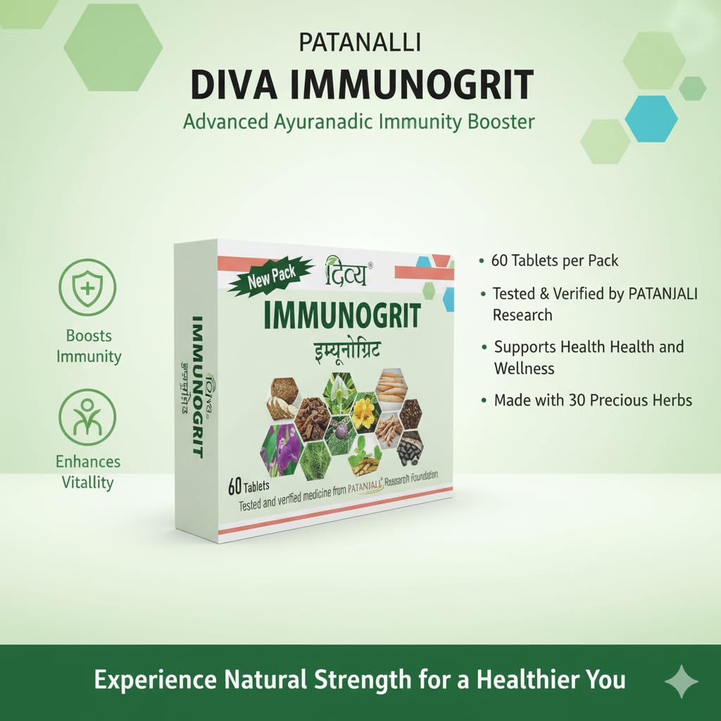 Rang Bliss Immunogrit Ayurvedic Immunity Support Tablets, 60 Count