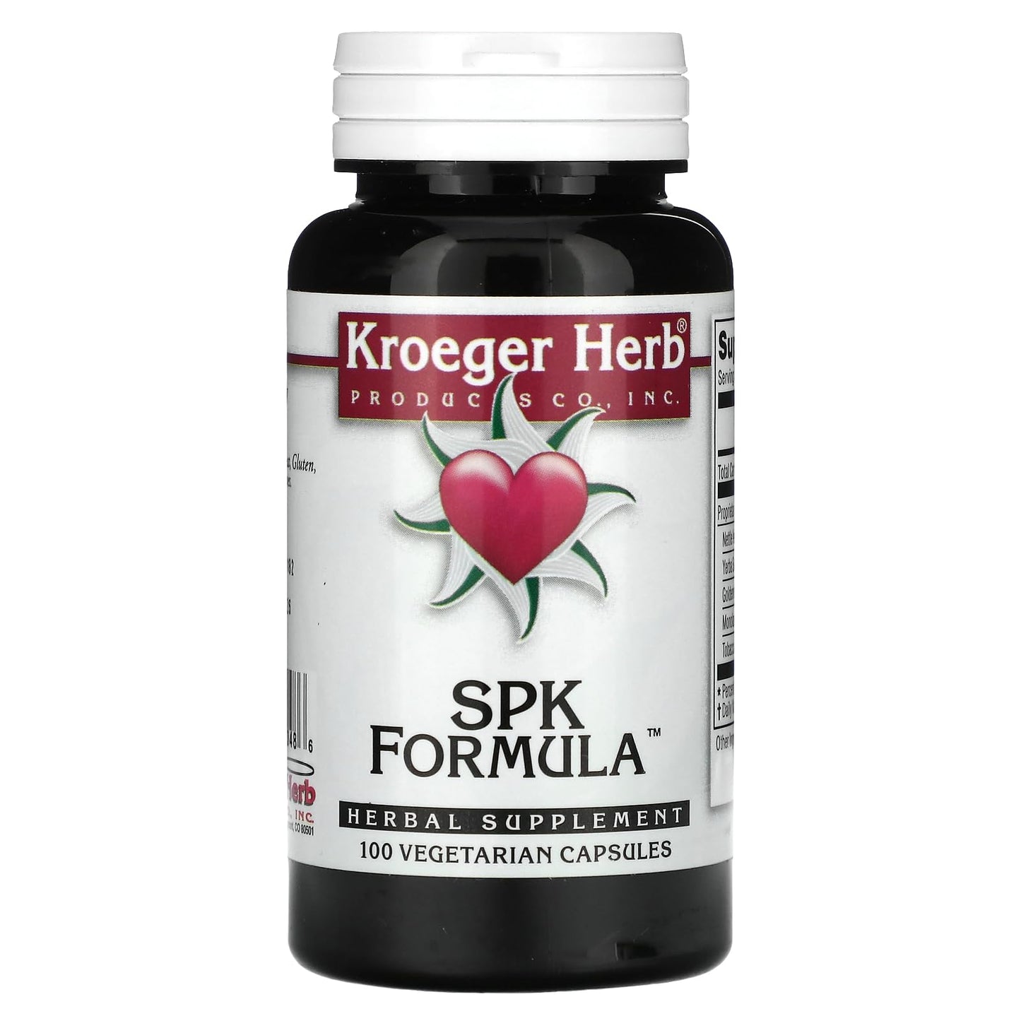 Kroeger Herb Products SPK Formula Vegetarian Capsules, 100