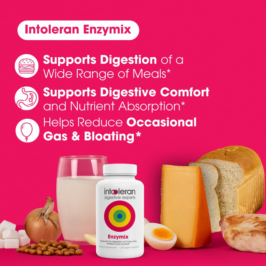 Intoleran Enzymix Digestive Enzymes Capsule, 36 Count